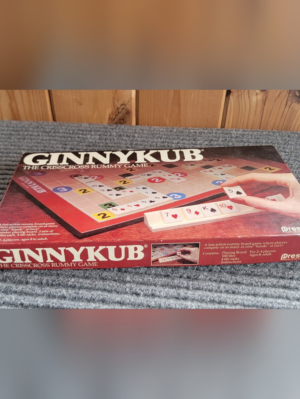 Vintage 1983 Ginnykub The Crisscross Rummy Game By Pressman Board Game